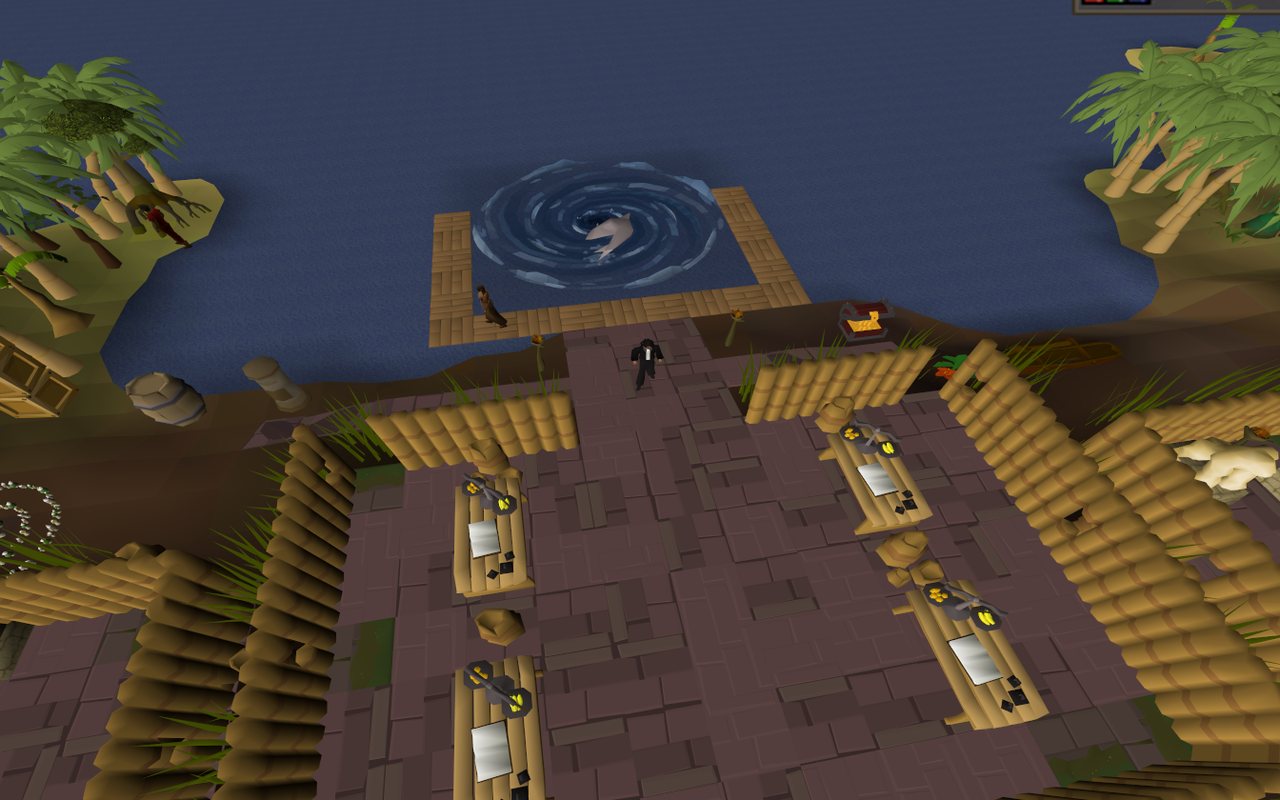 The great whirlpool with its docks